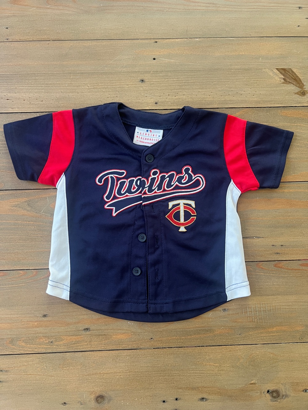 Minnesota Twins Navy, Red & White Kids Baseball Jersey